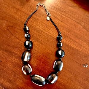 RJ Graziano Chunky Necklace, Brown & Ivory; Bone and Horn Beads.